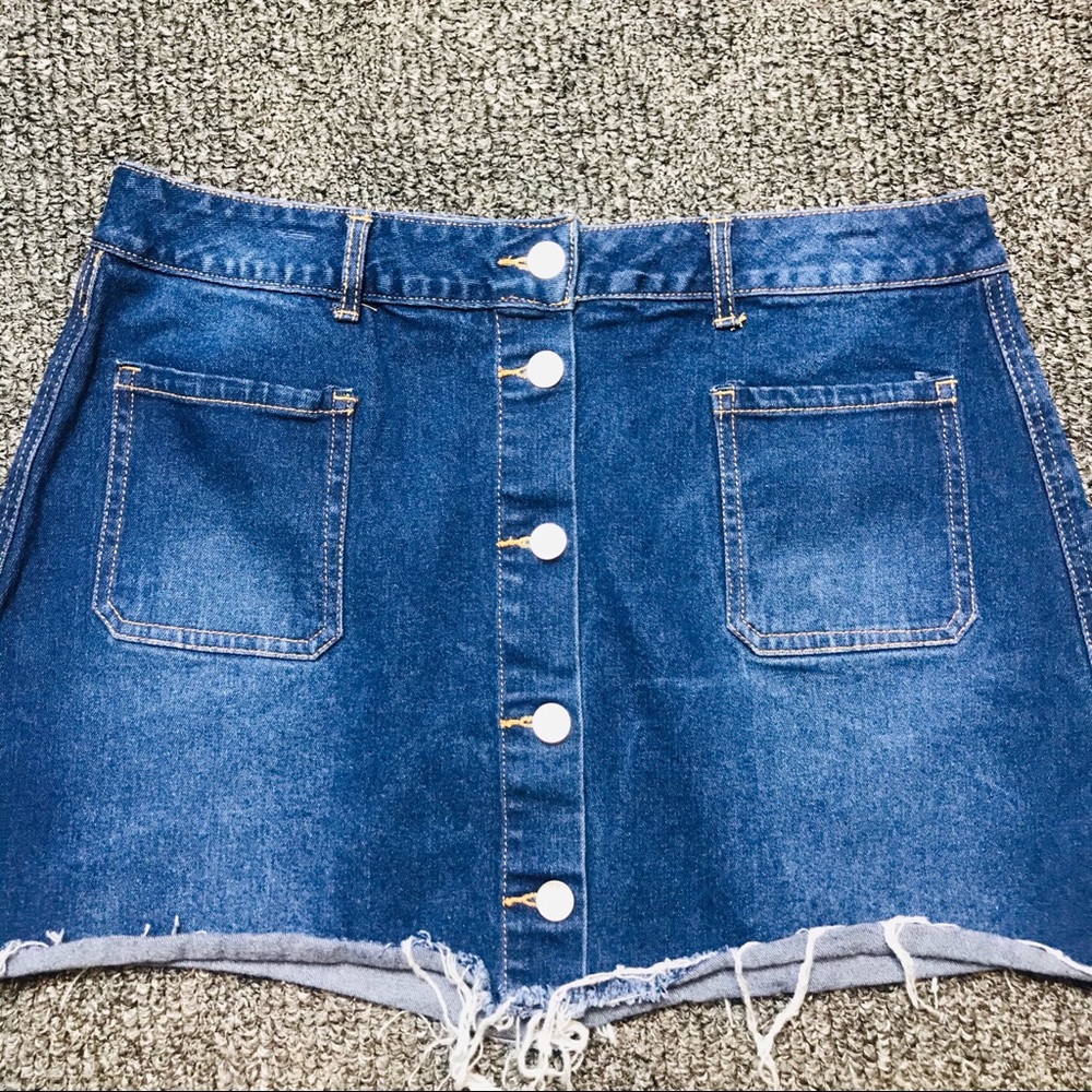 Route 66 Jeans Mini Skirt.